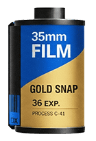 Gold Snap film canister