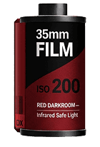 Red Darkroom film canister